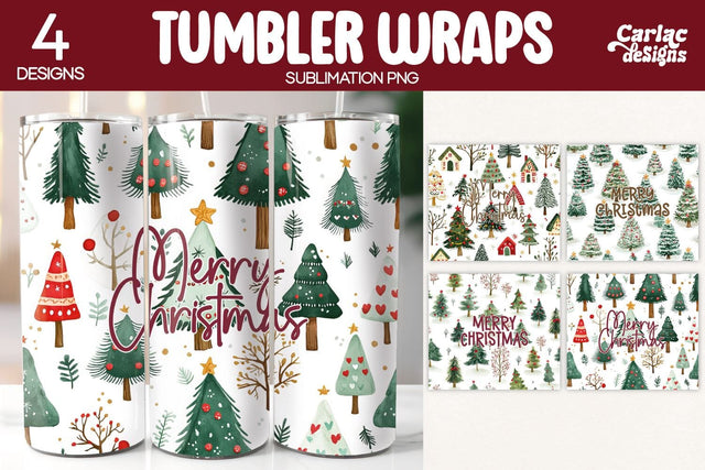 Christmas Tumbler Wrap Sublimation Sublimation Carla C Designs 