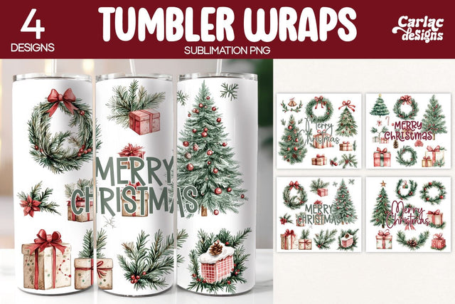Christmas Tumbler Wrap Sublimation Sublimation Carla C Designs 