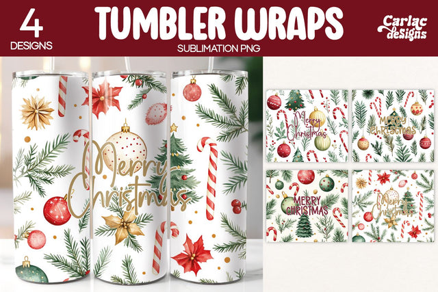 Christmas Tumbler Wrap Sublimation Sublimation Carla C Designs 