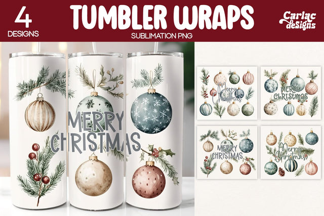 Christmas Tumbler Wrap Sublimation Sublimation Carla C Designs 