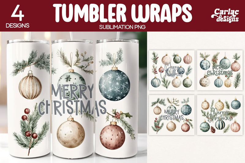 Christmas Tumbler Wrap Sublimation Sublimation Carla C Designs 