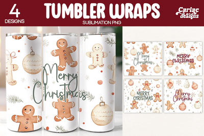 Christmas Tumbler Wrap Sublimation Sublimation Carla C Designs 