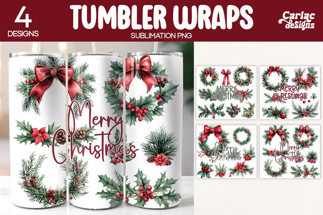 Christmas Tumbler Wrap Sublimation Sublimation Carla C Designs 