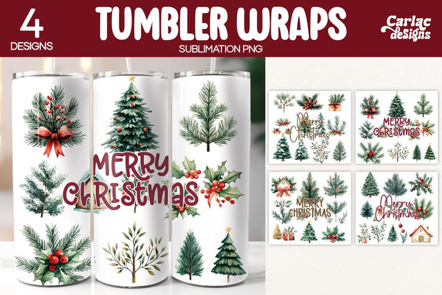 Christmas Tumbler Wrap Sublimation Sublimation Carla C Designs 