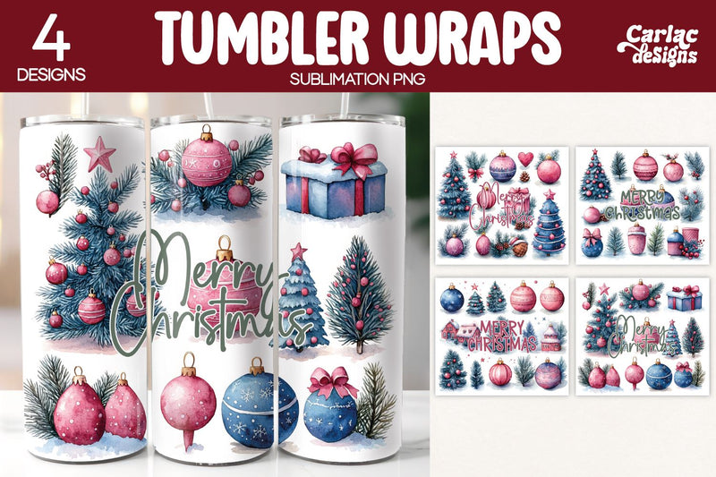 Christmas Tumbler Wrap Sublimation Sublimation Carla C Designs 