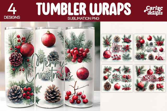 Christmas Tumbler Wrap Sublimation Sublimation Carla C Designs 