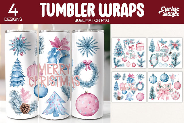 Christmas Tumbler Wrap Sublimation Sublimation Carla C Designs 