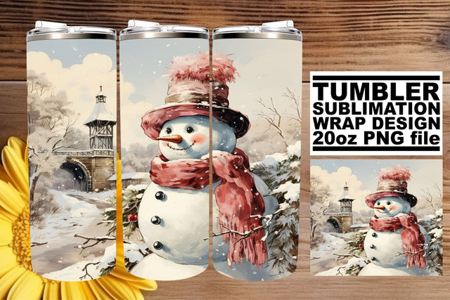 Christmas Tumbler Wrap Sublimation - Watercolor Retro Pattern Sublimation afrosvg 