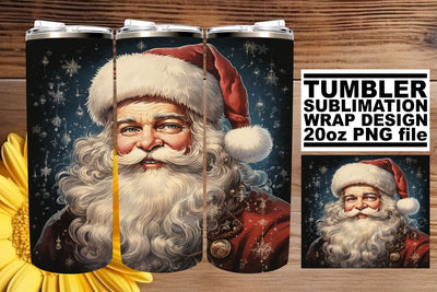 Christmas Tumbler Wrap - Watercolor Retro Holiday Sublimation Sublimation afrosvg 