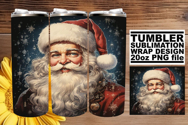 Christmas Tumbler Wrap - Watercolor Retro Holiday Sublimation Sublimation afrosvg 