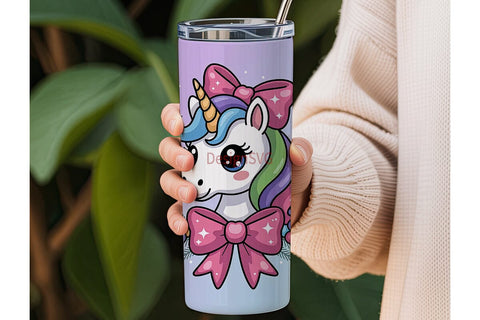 Christmas Unicorn 20oz Tumbler Wrap Sublimation DesignSVG 