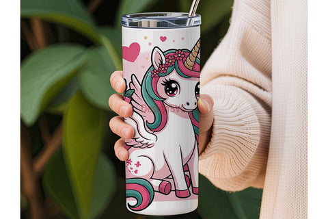 Christmas Unicorn 20oz Tumbler Wrap Sublimation DesignSVG 