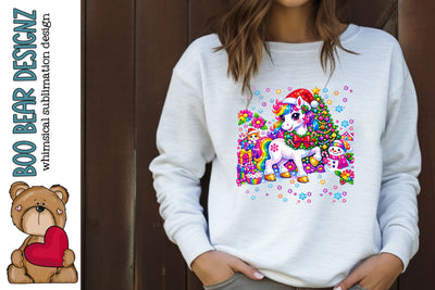 Christmas Unicorn Clipart Sublimation Boo Bear Designz 