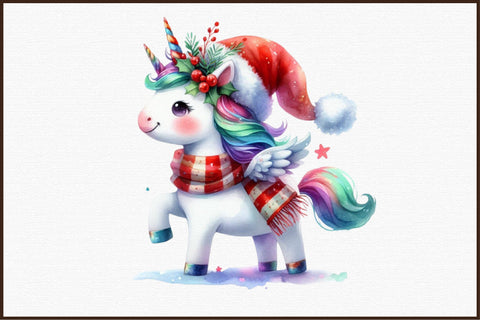 Christmas Unicorn Clipart Sublimation Sublimation designartist 