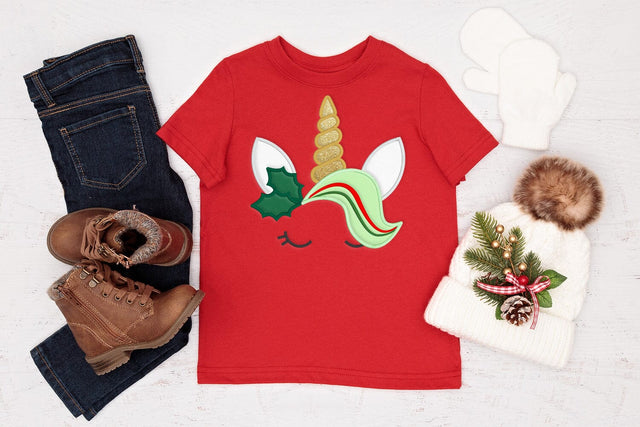 Christmas Unicorn Horn Applique Embroidery Embroidery/Applique DESIGNS Designed by Geeks 