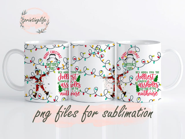 Christmas Vacation Mug Wrap Design, Instant Digital Design Download Mug Wrap Design, Mug Design PNG Sublimation PrintingLife 