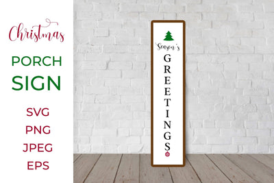 Christmas Vertical Porch Sign SVG. Holidays Vertical Front Sign SVG LaBelezoka 