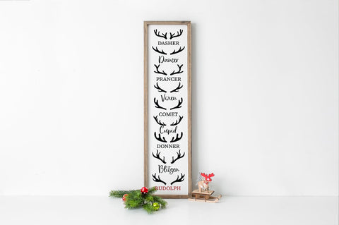 Christmas vertical sign SVG - Reindeer SVG SVG Pickled Thistle Creative 