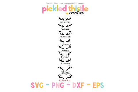 Christmas vertical sign SVG - Reindeer SVG SVG Pickled Thistle Creative 