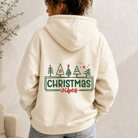 Christmas Vibes Embroidery Design – Christmas Tree Holiday Machine Embroidery File, Festive Xmas Shirt Sweatshirt Design Embroidery/Applique DESIGNS PatternFeed8 