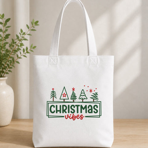 Christmas Vibes Embroidery Design – Christmas Tree Holiday Machine Embroidery File, Festive Xmas Shirt Sweatshirt Design Embroidery/Applique DESIGNS PatternFeed8 