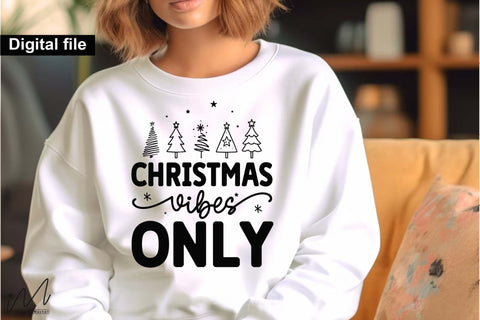 Christmas Vibes Only SVG, Merry Christmas Vibes Cut File for Winter Crafts SVG Isabella Machell 