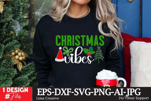 Christmas Vibes SVG Cut File,Christmas SVG Design,Christmas Sublimation PNG,Christmas T-shirt Design, Christmas Clip art,Christmas Sublimation Bundle, Christmas SVG Bundle SVG Insomnia Std 