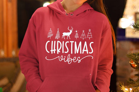 Christmas Vibes SVG, Festive Holiday Quote Cut File for Cricut and Silhouette SVG Isabella Machell 