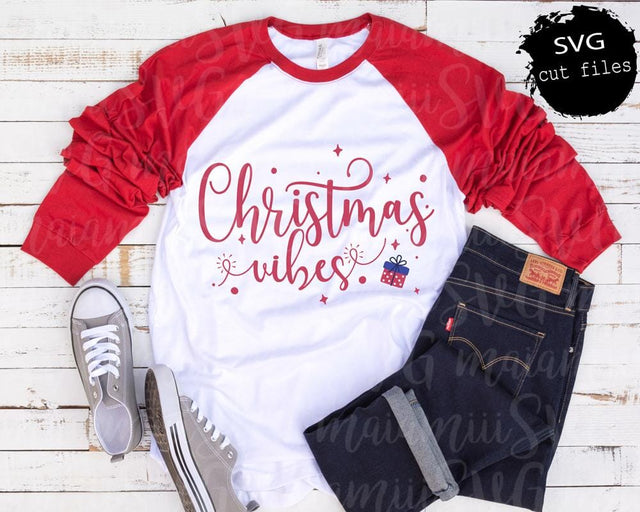 Christmas Vibes Svg, Funny Christmas Svg, Christmas Sign Svg, Christmas Svg, Happy Holiday Svg, Cut File for Cricut-Silhouette SVG MaiamiiiSVG 