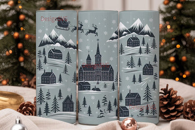 Christmas Village 20oz Tumbler Wrap Sublimation DesignSVG 