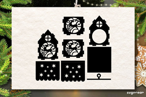 Christmas Village House Lantern SVG SVG SvgOcean 