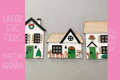 Christmas Village Laser SVG File SVG Crafting With Brenna 