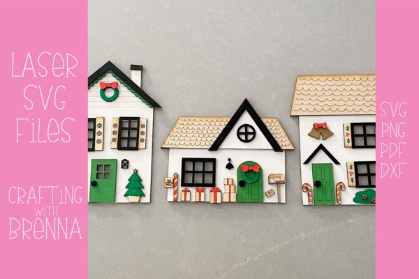 Christmas Village Laser SVG File SVG Crafting With Brenna 