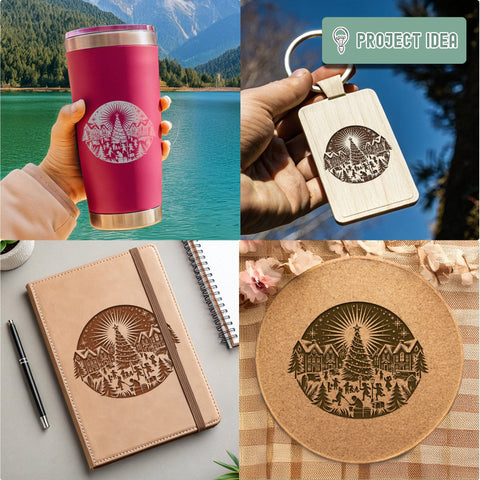 Christmas Village SVG DXF PNG JPG SVG CraftySVGStudio 