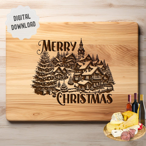 Christmas Village SVG DXF PNG JPG SVG CraftySVGStudio 