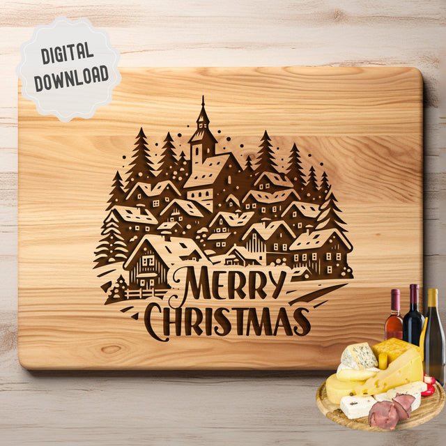 Christmas Village SVG DXF PNG JPG SVG CraftySVGStudio 