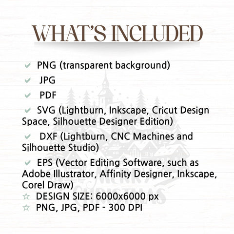 Christmas Village SVG DXF PNG JPG SVG CraftySVGStudio 