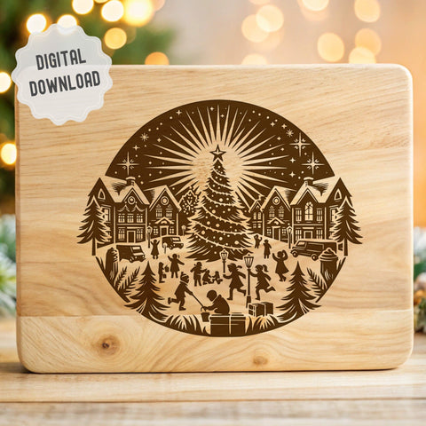 Christmas Village SVG DXF PNG JPG SVG CraftySVGStudio 