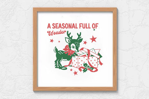Christmas Vintage Illustration Collection Bundle with Santa Claus, Reindeer, Gifts and Holiday Trees SVG FiveStarCrafting 