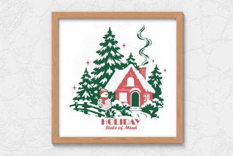 Christmas Vintage Illustration Collection Bundle with Santa Claus, Reindeer, Gifts and Holiday Trees SVG FiveStarCrafting 