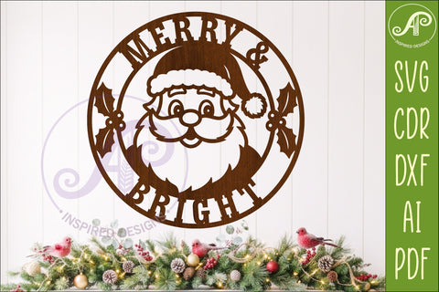 Christmas Wall Sign Bundle 9 Laser Cut Holiday Signs SVG Digital Cut Files SVG APInspireddesigns 