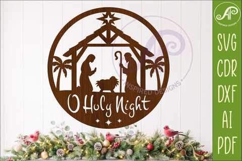 Christmas Wall Sign Bundle 9 Laser Cut Holiday Signs SVG Digital Cut Files SVG APInspireddesigns 