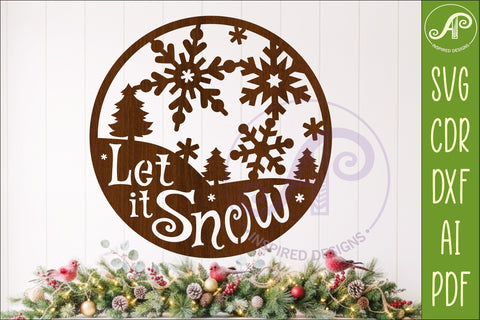 Christmas Wall Sign Bundle 9 Laser Cut Holiday Signs SVG Digital Cut Files SVG APInspireddesigns 