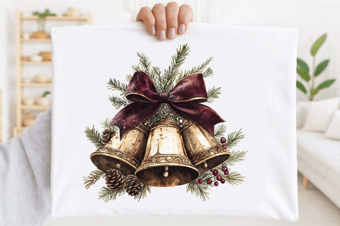 Christmas Watercolor Clipart Bundle Sublimation SVGArt 