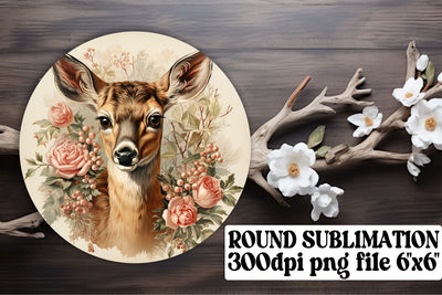 Christmas Watercolor Retro Keychain Round Design Sublimation afrosvg 