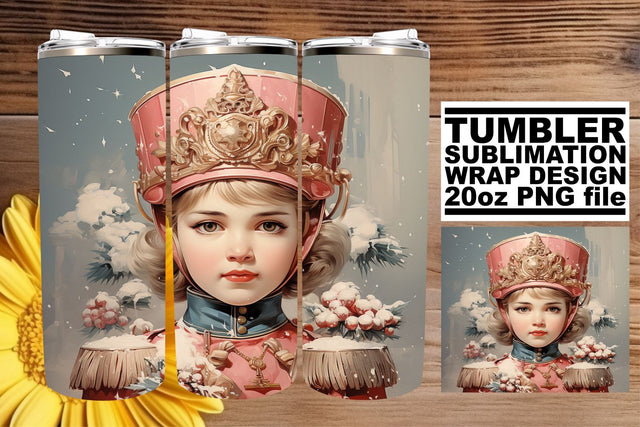 Christmas Watercolor Retro Wrap - 20oz Tumbler Sublimation Sublimation afrosvg 