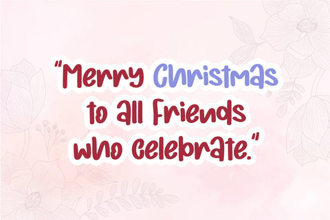 Christmas Weekday Font Afandi Studio 