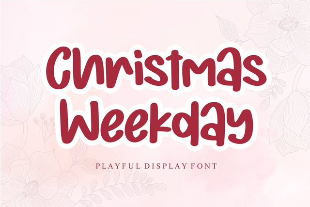 Christmas Weekday Font Afandi Studio 