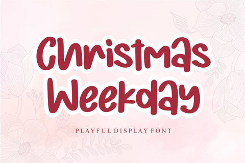 Christmas Weekday Font Afandi Studio 