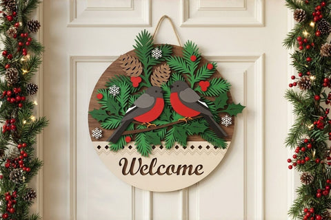Christmas Welcome Door Hanger SVG Bundle SVG SvgOcean 